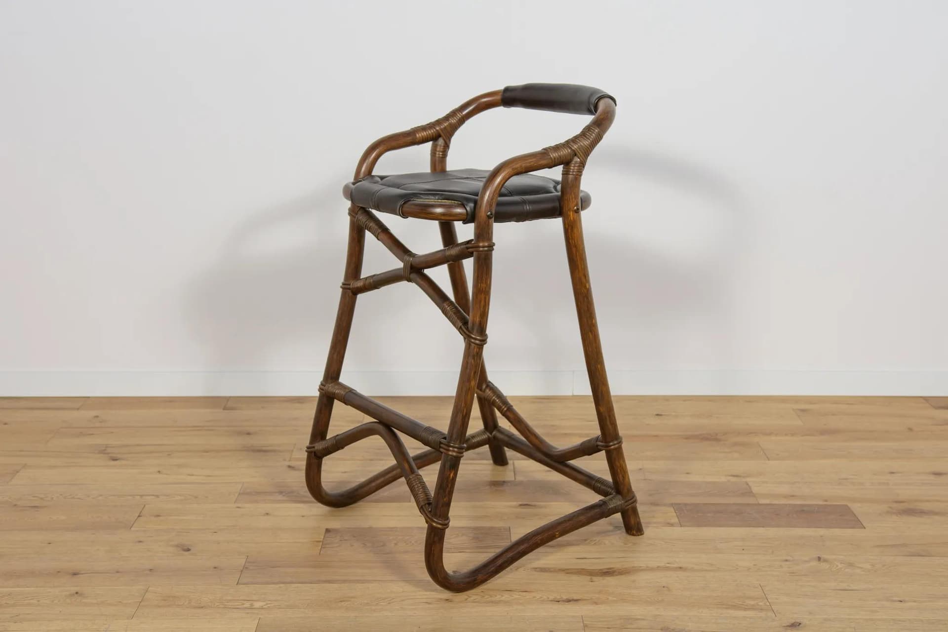 Bar koktajlowy tropikalny, brązowy, bambus, Francja, lata 60. - 71931