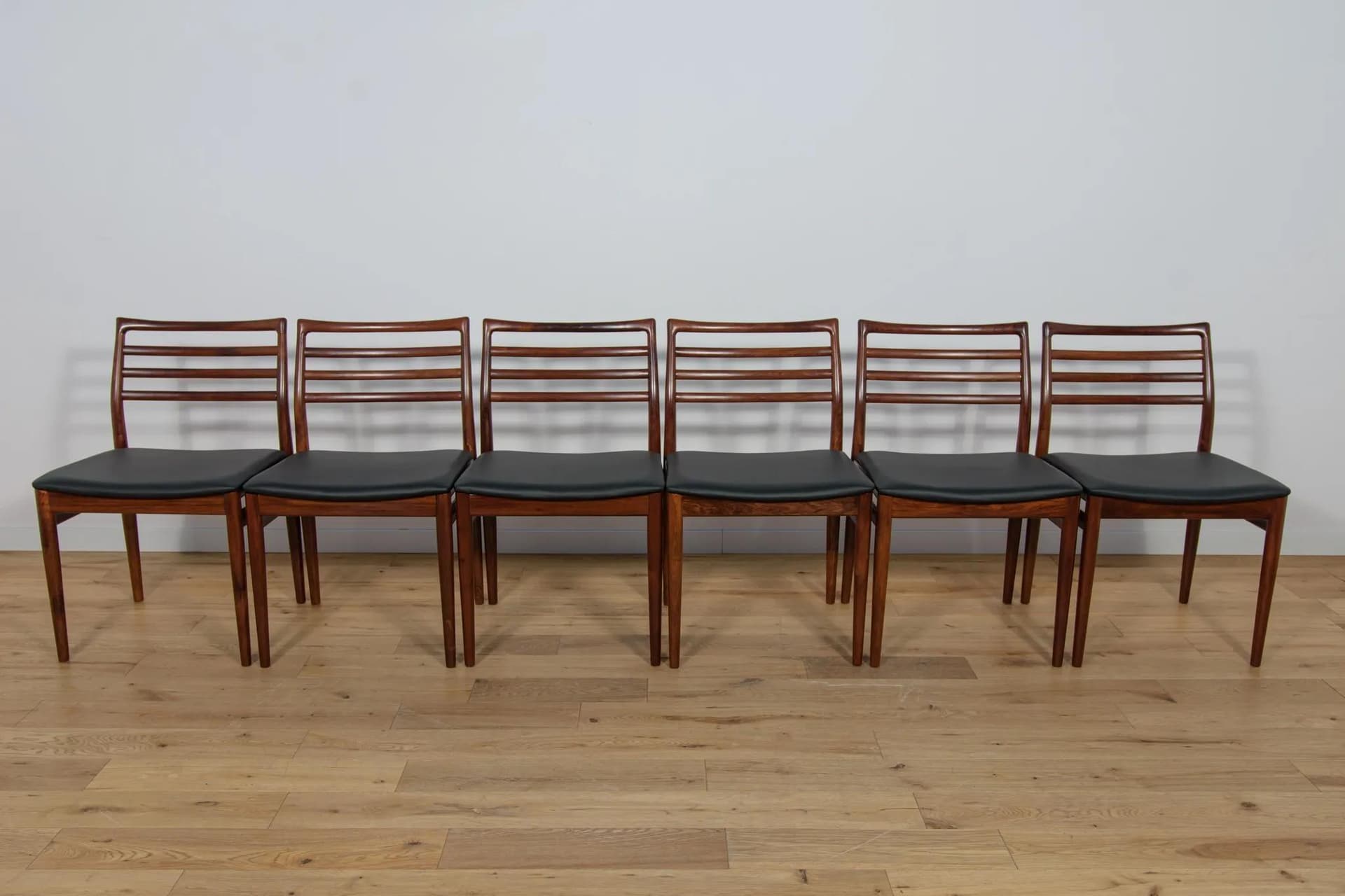 Set of six chairs, brown rosewood, by E. Torvits, Denmark, 1960s. - 71824