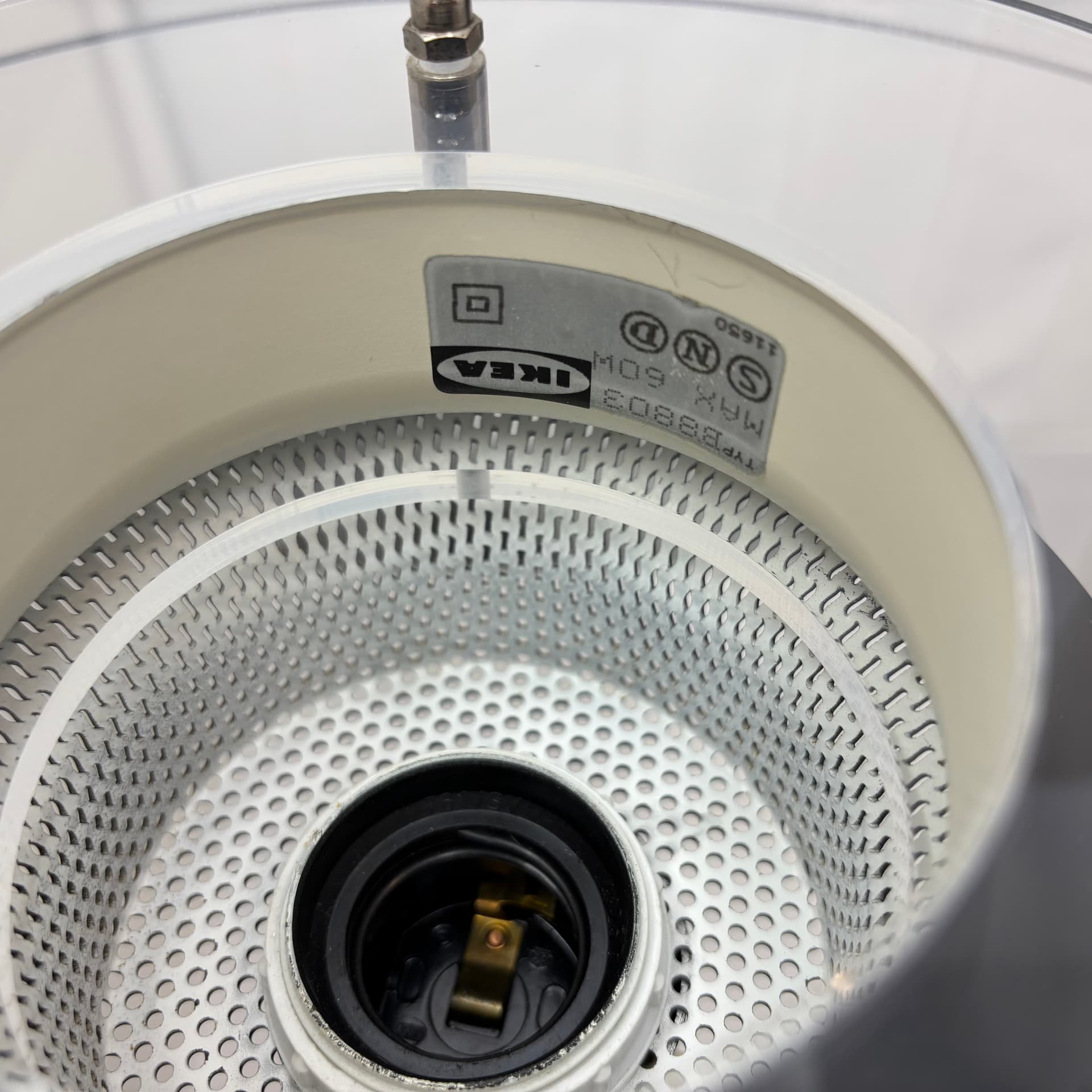 Lampa gabinetowa Circle, czarny, metal transparentny, Szwecja, lata 80. - 69621