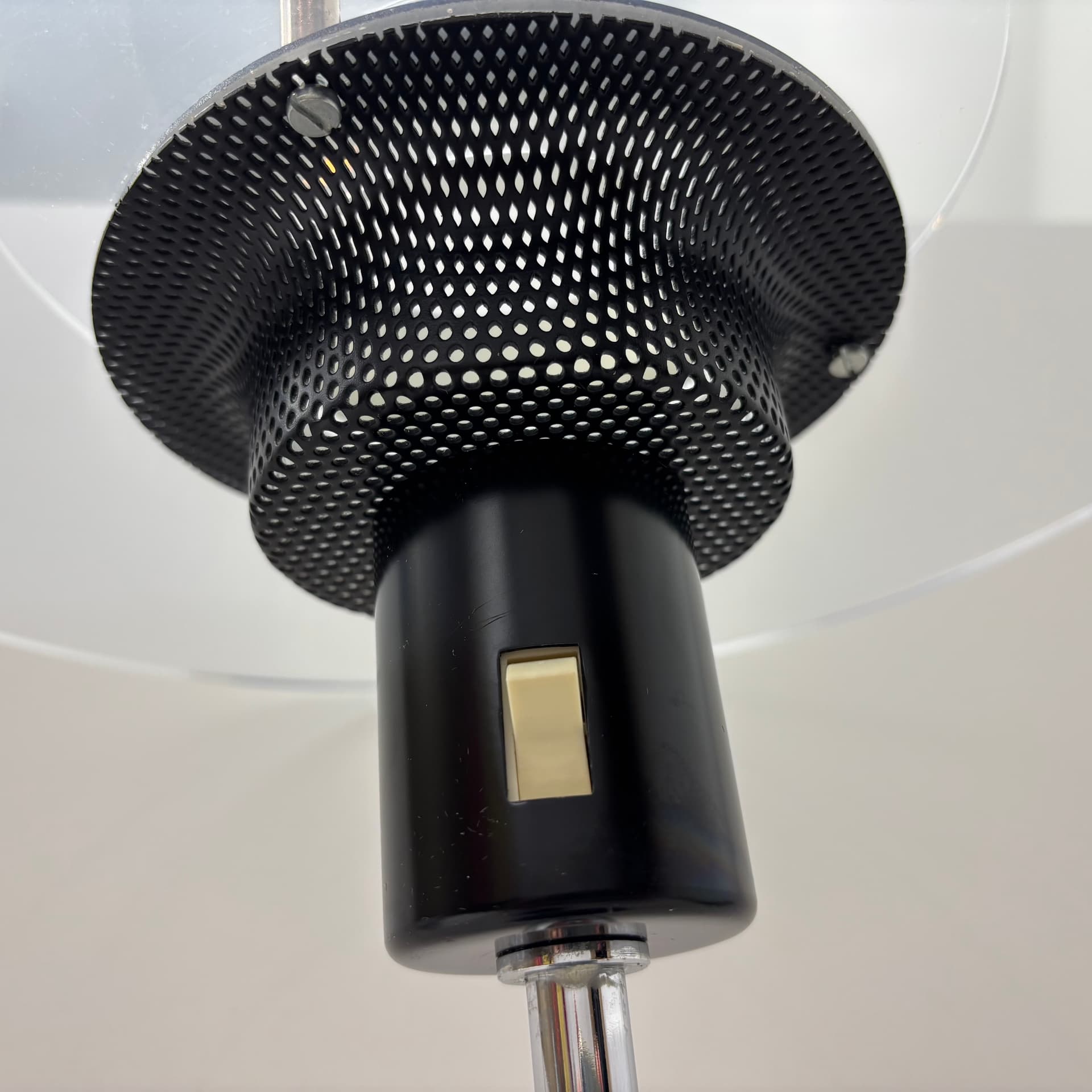 Lampa gabinetowa Circle, czarny, metal transparentny, Szwecja, lata 80. - 69617