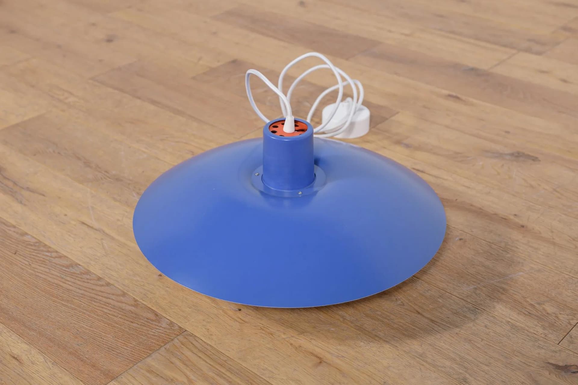 Lampa wisząca PH 4/3, niebieski, metal, proj. P. Henningsen, Louis Poulsen, Dania, lata 60. - 71631