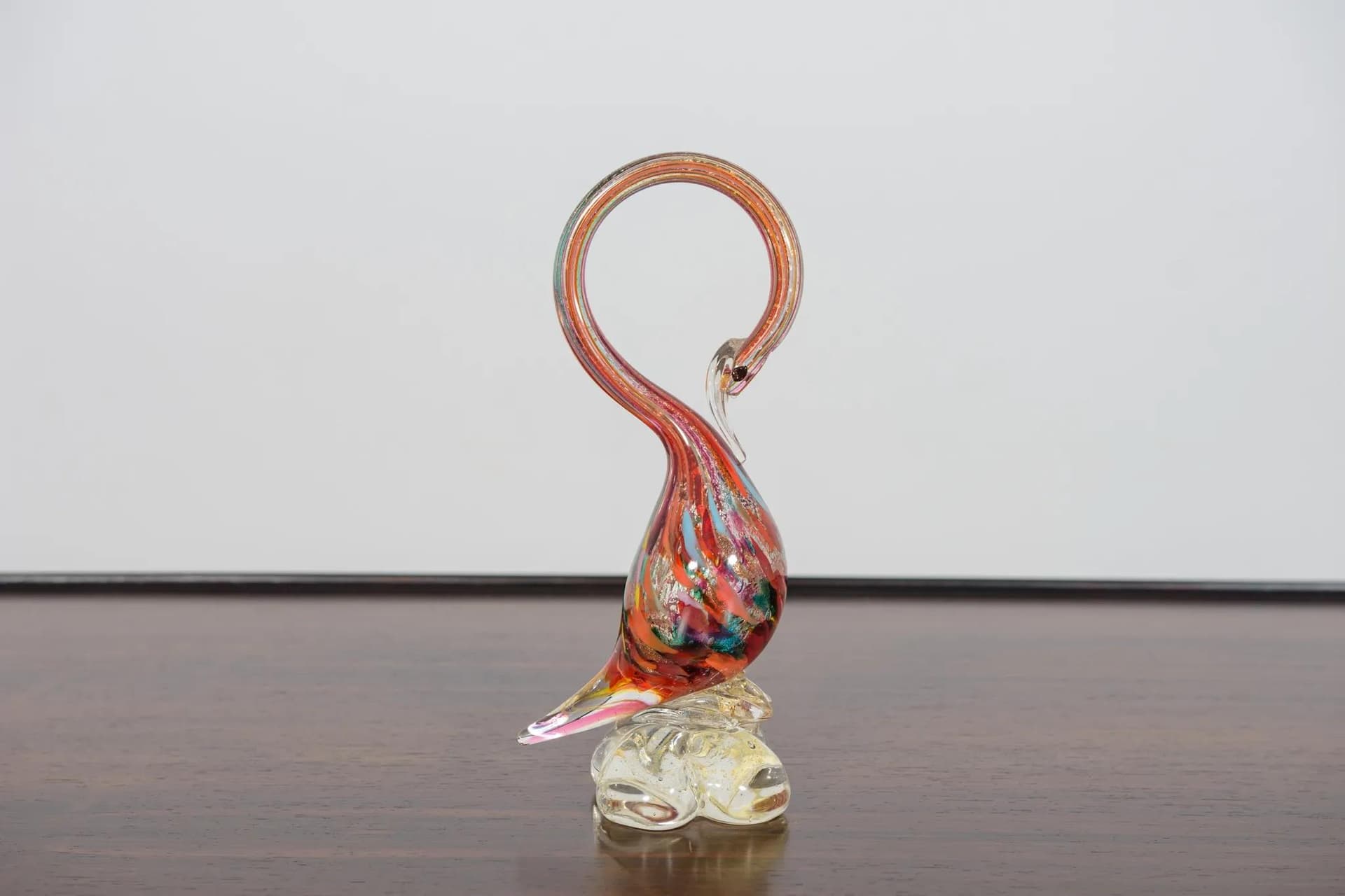 Figurka łabędzia, Murano, szkło multikolor, Włochy, lata 60. - 71617