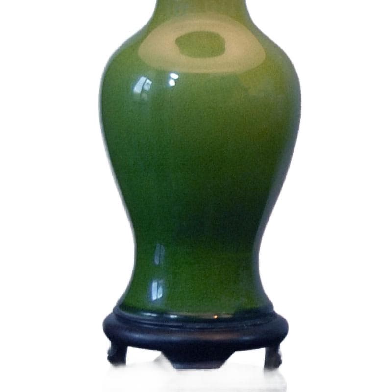 Zielone ceramiczne lampy stołowe, Włochy, lata 70. - 5850