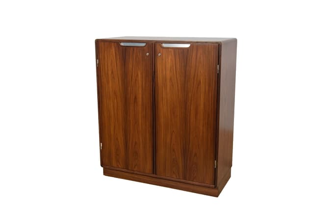 Szafka biurowa, palisander brązowy, proj. Posborg i Meyhoff, Sibast, Dania, lata 80. - WYMIARY