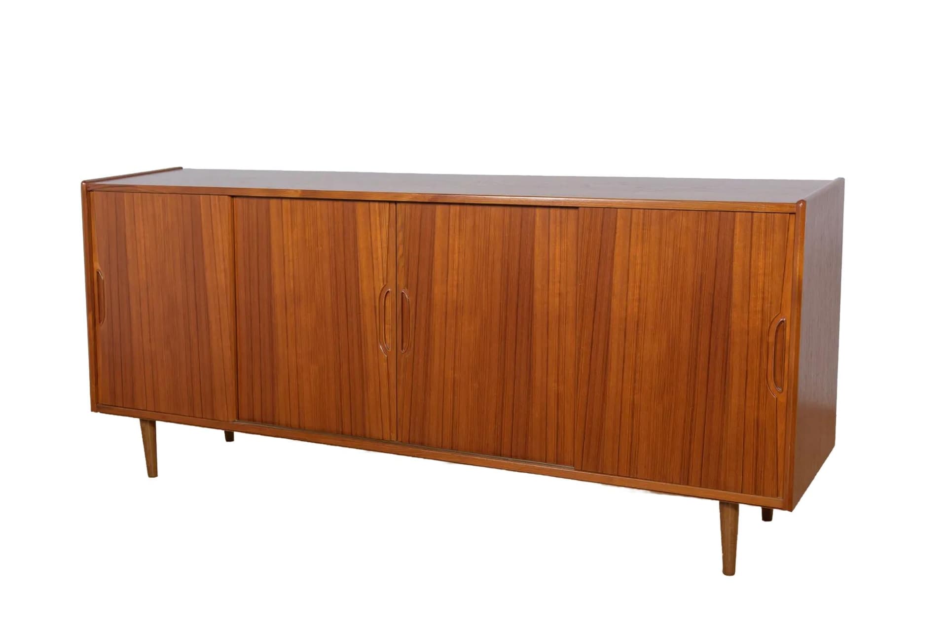 Sideboard, brown teak, by B. Seindal, Westergaard Møbelfabrik, Denmark, 1960s.