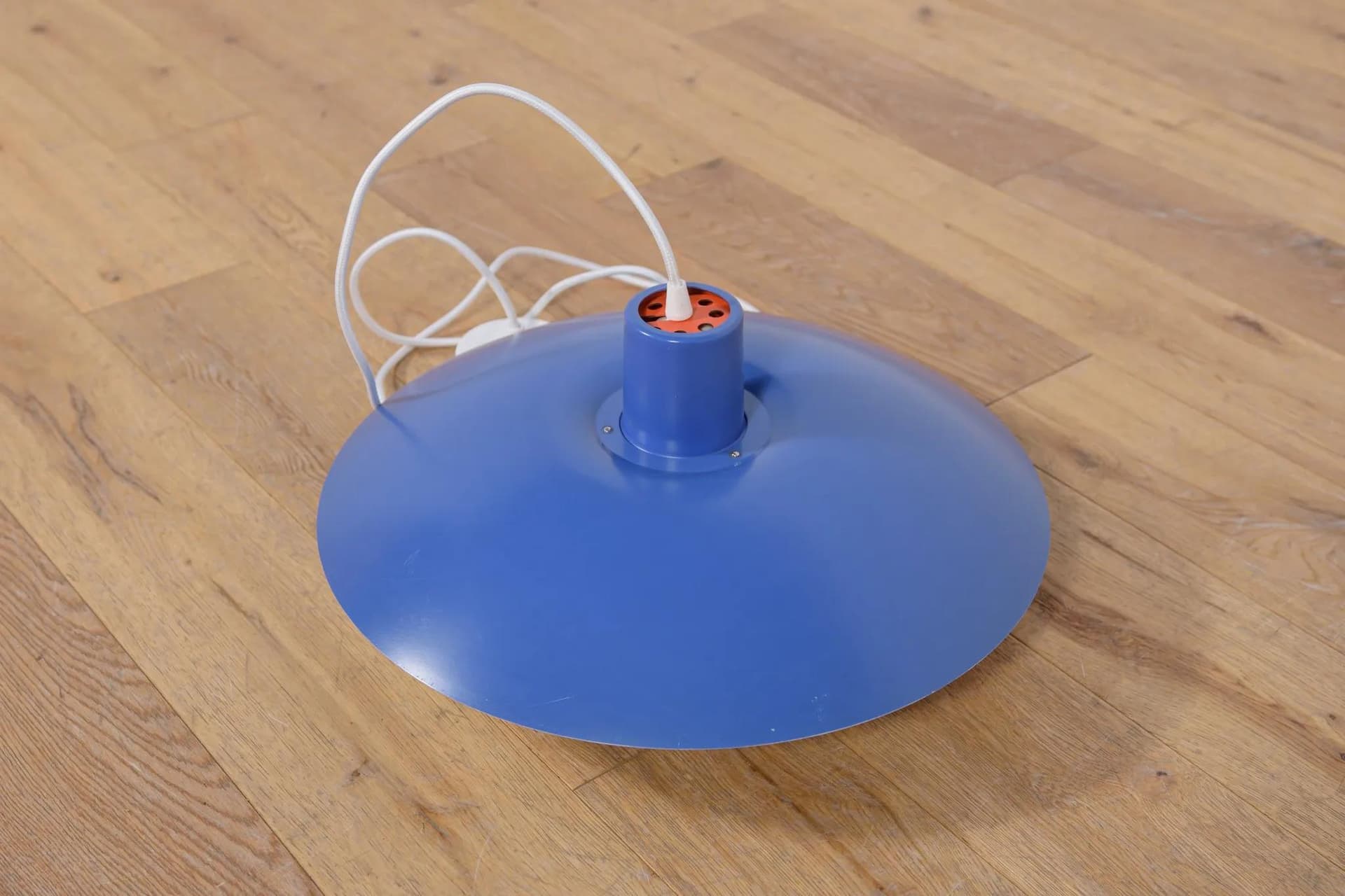 Lampa wisząca PH 4/3, niebieski, metal, proj. P. Henningsen, Louis Poulsen, Dania, lata 60. - 71378