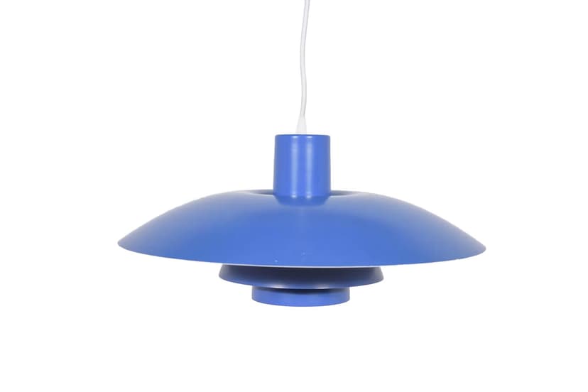 Lampa wisząca PH 4/3, niebieski, metal, proj. P. Henningsen, Louis Poulsen, Dania, lata 60.