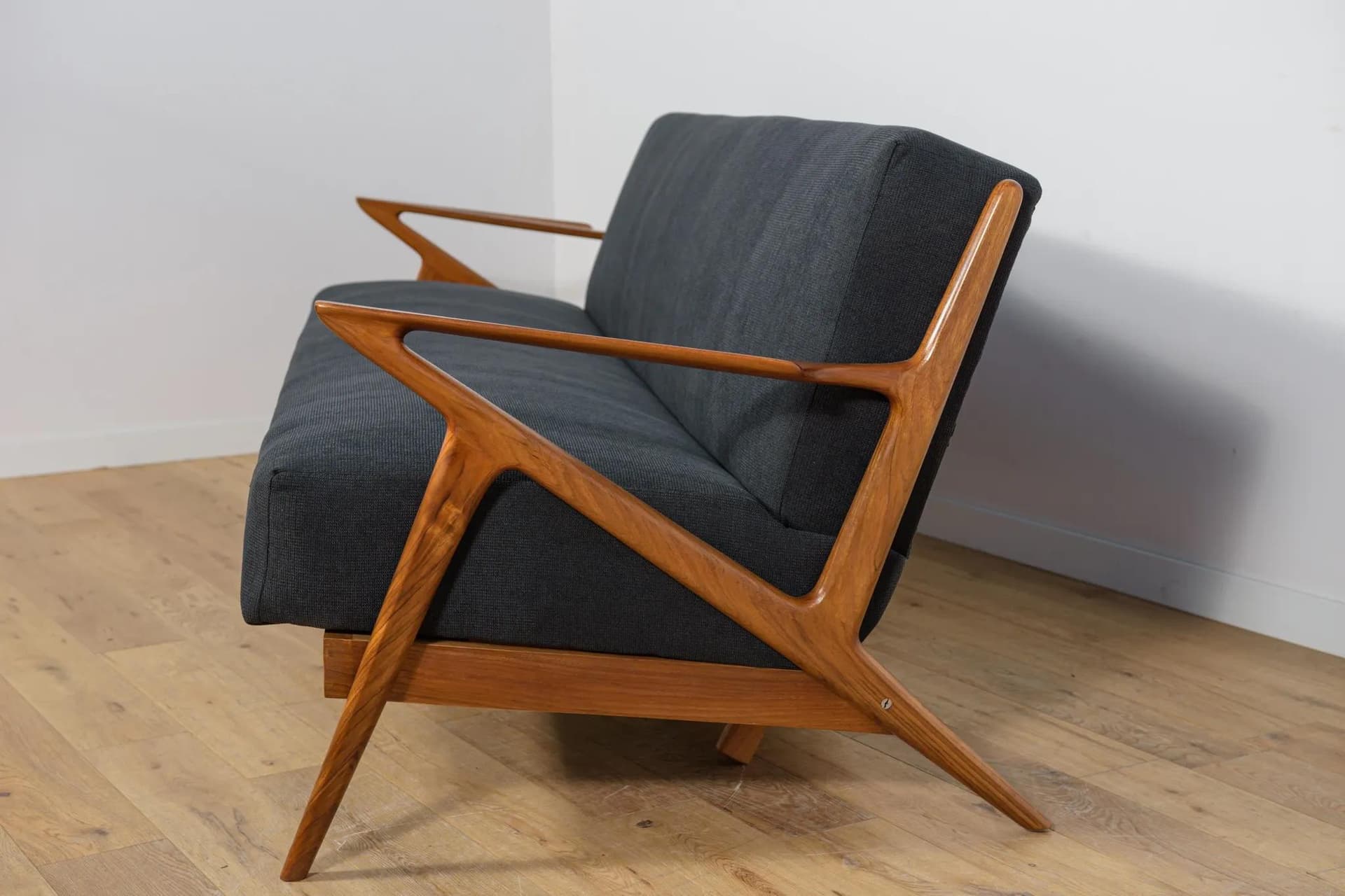 Sofa rozkładana Z-Sofa, teak czarny, proj. P. Jensen, Dania, lata 50. - 71354