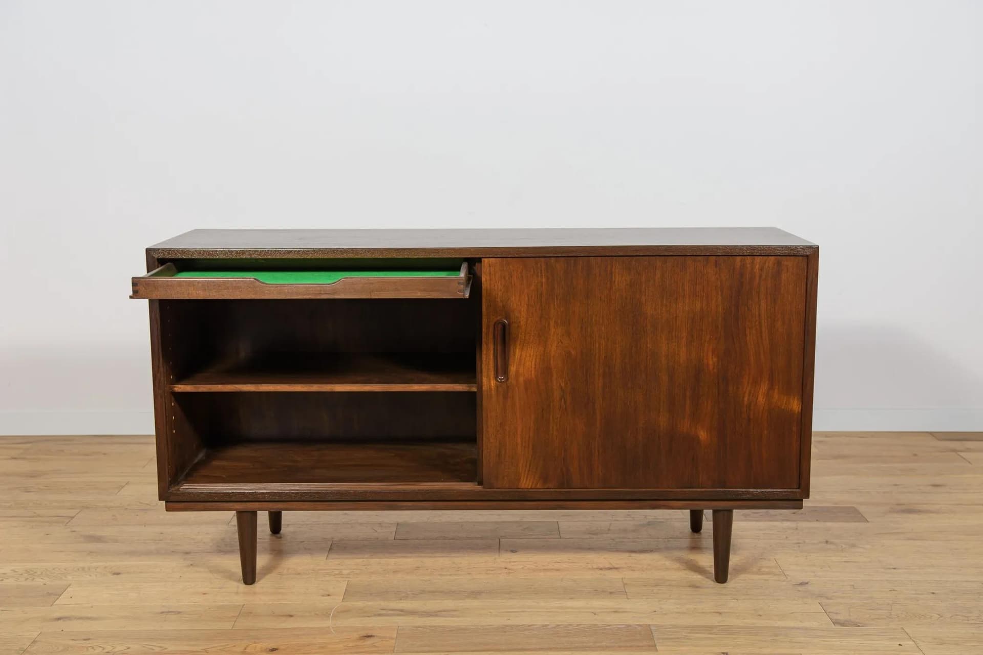 Sideboard, brown teak, by P. Hundevad, Denmark, 1970s. - 71202