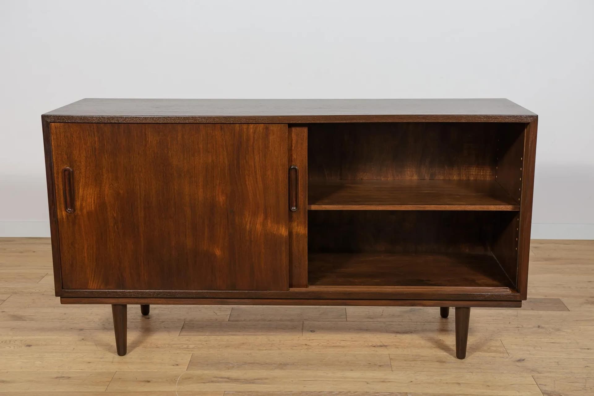 Sideboard, brown teak, by P. Hundevad, Denmark, 1970s. - 71204