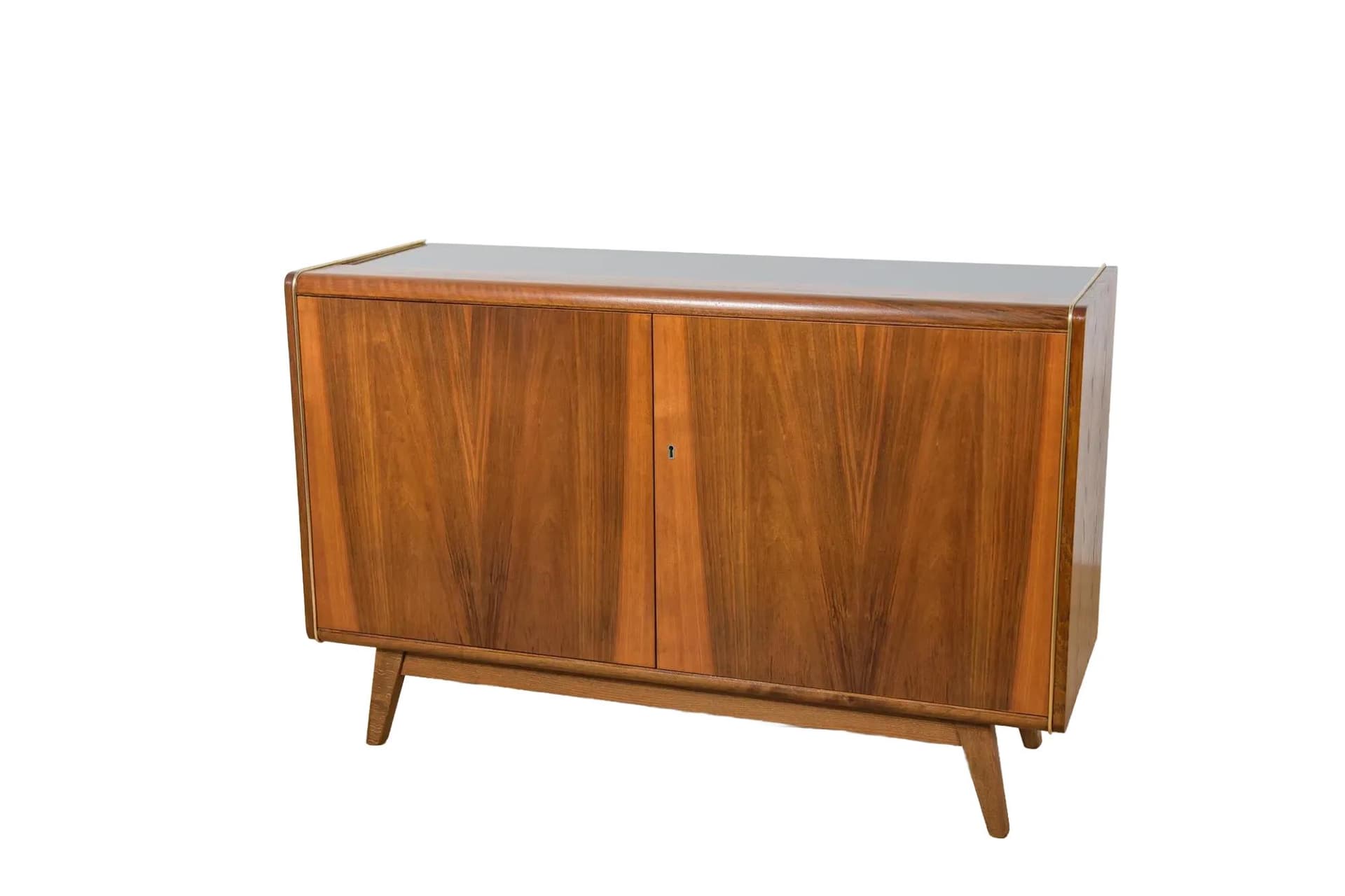 Sideboard, brown beech wood, by B. Landsman, H. Nepozitek, Jitona, Czechoslovakia, 1960s.