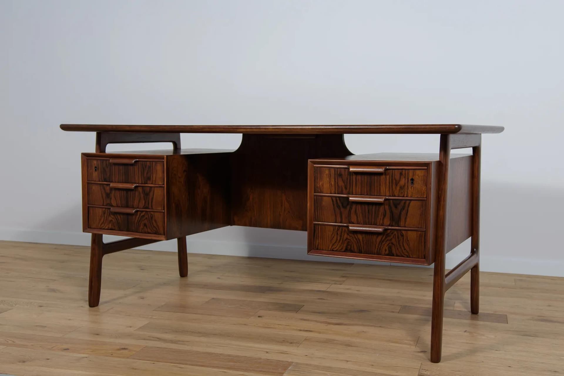 Biurko model 75, palisander brązowy, Omann Jun, Dania, lata 50. - 71145