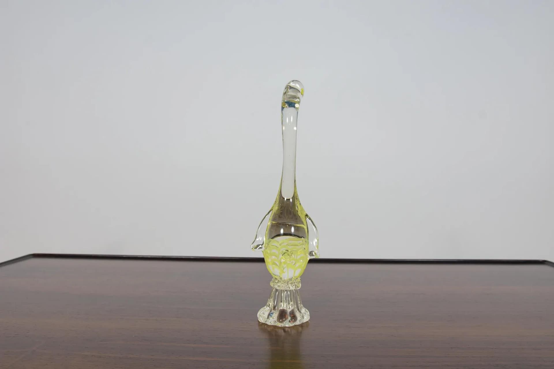 Goose figurine, Murano, yellow glass, Italy, 1960s. - 71077