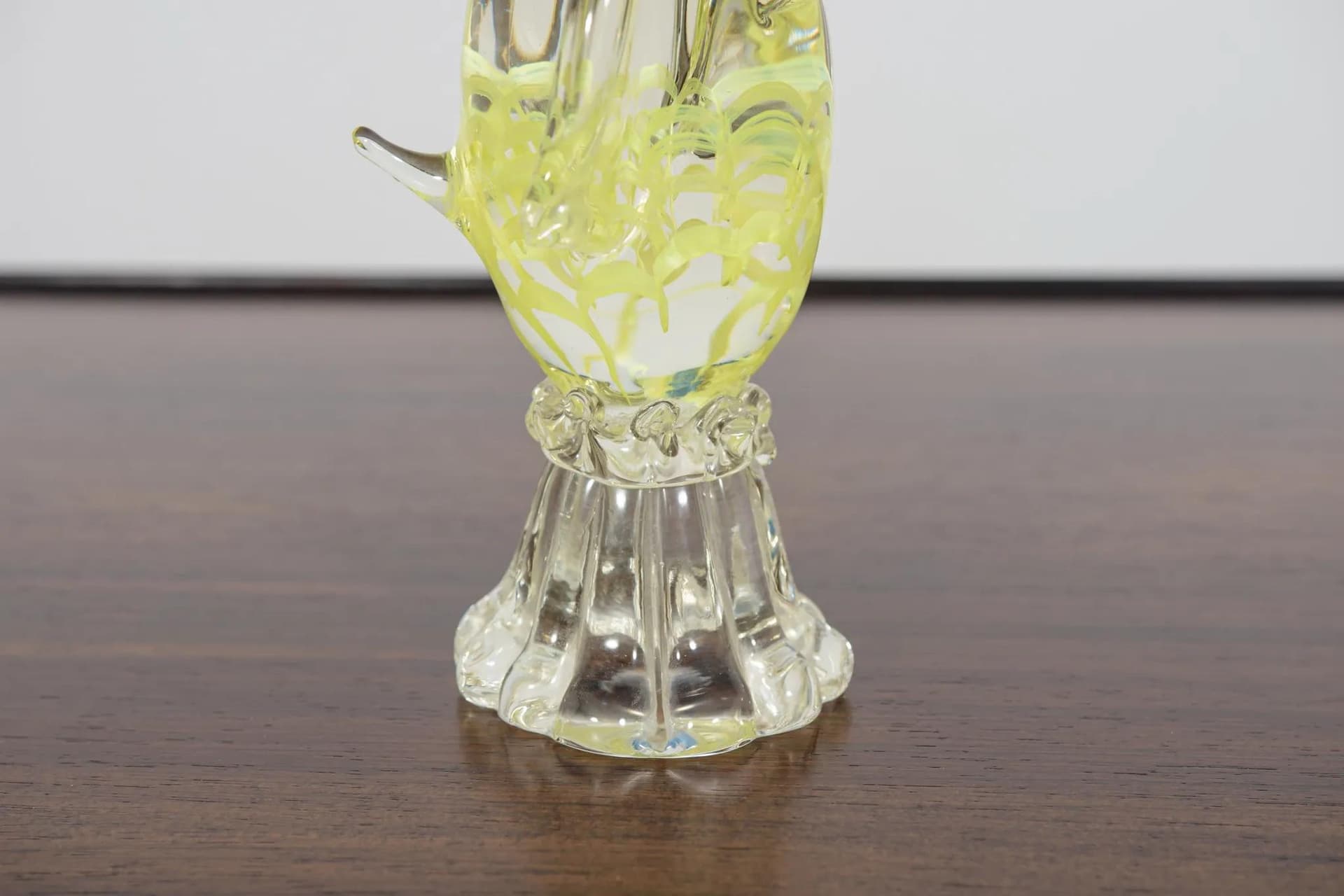 Goose figurine, Murano, yellow glass, Italy, 1960s. - 71079