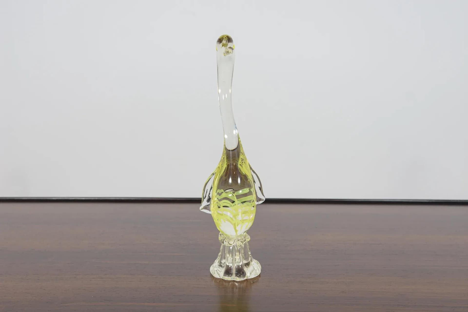 Goose figurine, Murano, yellow glass, Italy, 1960s. - 71075