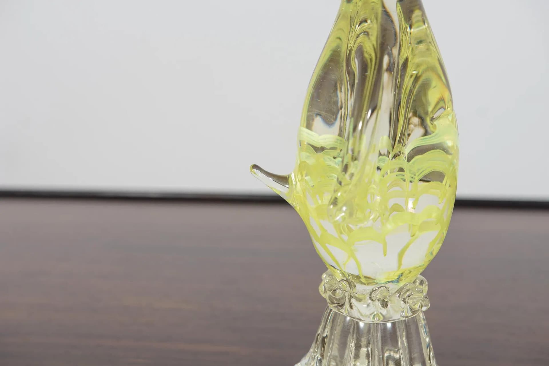 Goose figurine, Murano, yellow glass, Italy, 1960s. - 71080