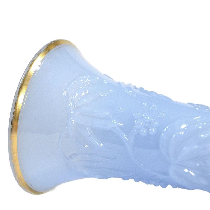 Błękitny wazon ze szkła opalinowego, Baccarat, Francja, poł. XIX w. - 5980