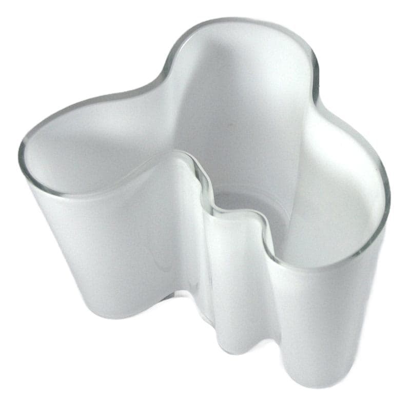 Biały wazon Savoy, proj. A. Aalto dla Iittala, Finlandia, lata 60. - 5966