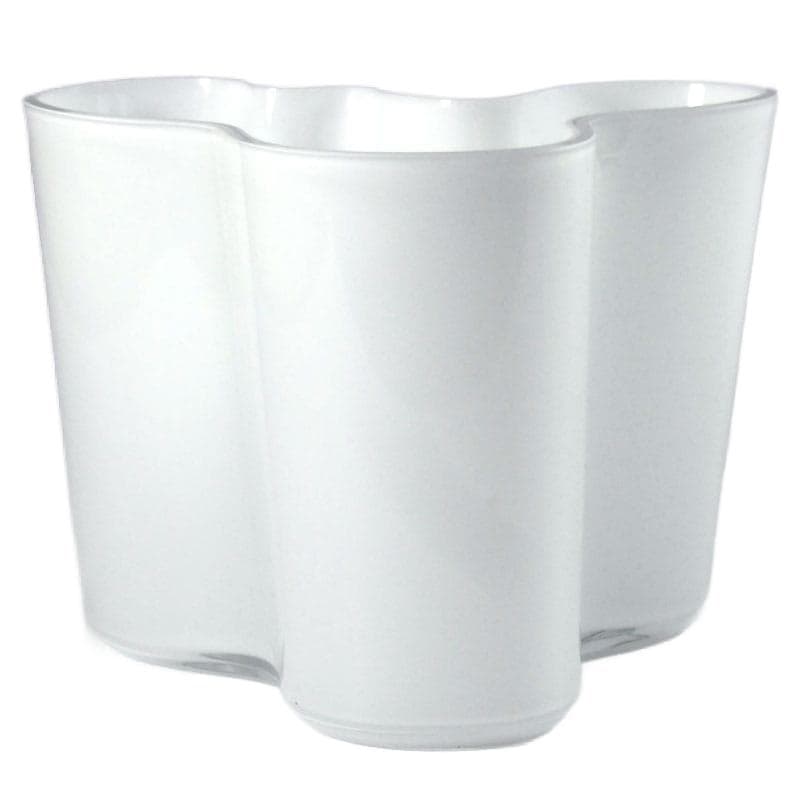 Biały wazon Savoy, proj. A. Aalto dla Iittala, Finlandia, lata 60. - 5968
