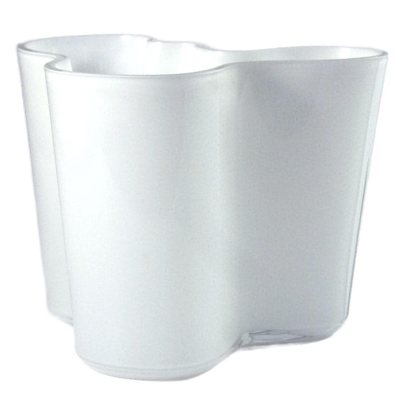Biały wazon Savoy, proj. A. Aalto dla Iittala, Finlandia, lata 60. - 5969