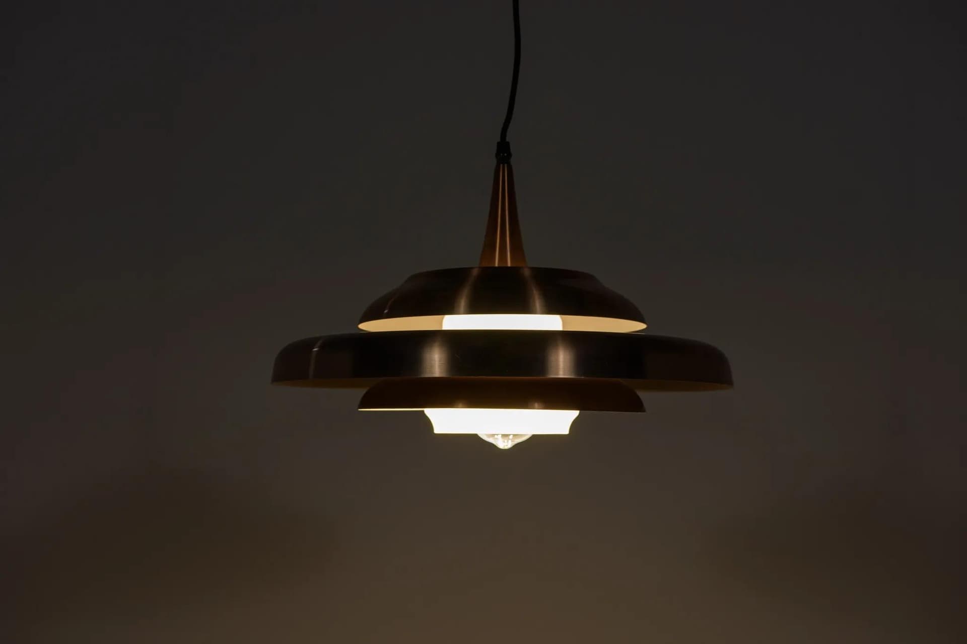 Lampa wisząca, miedź, Dania, lata 60. - 70940
