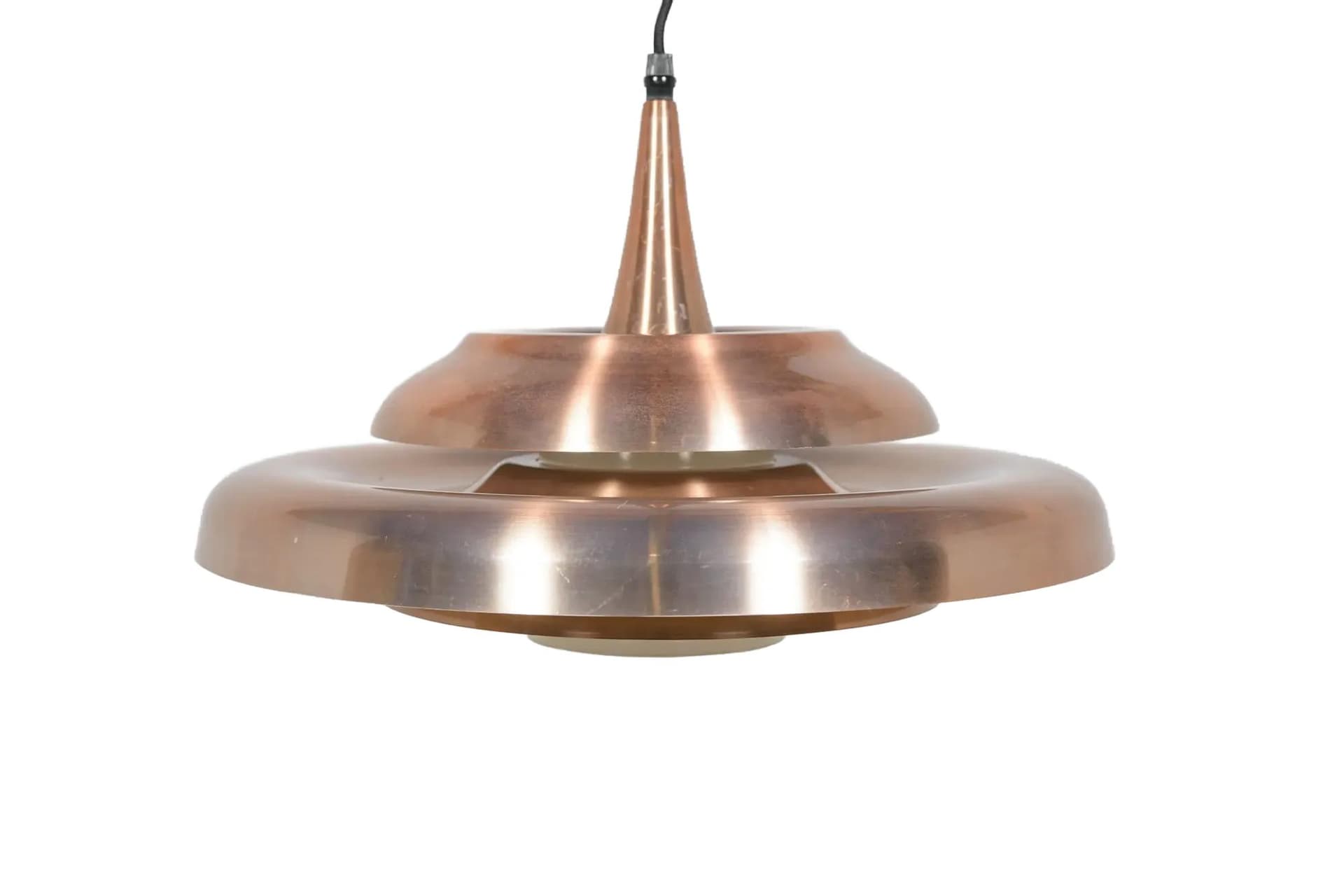 Lampa wisząca, miedź, Dania, lata 60.