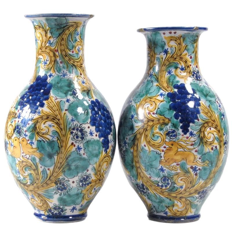 Białe ceramiczne wazony, Josef Štancl, Czechosłowacja, lata 20. - 5955