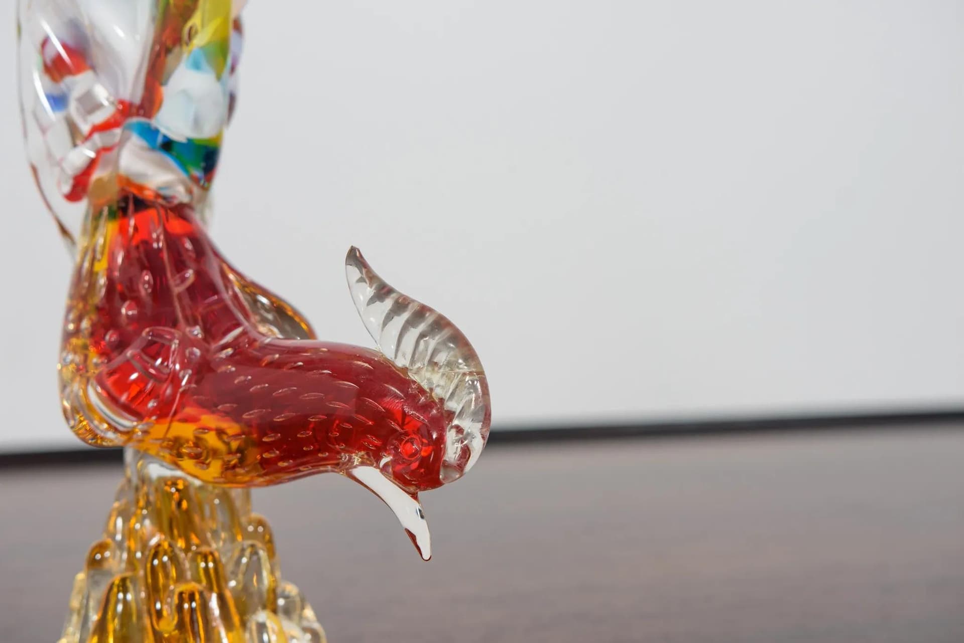 Figurka bażanta, multikolor, szkło, proj. A. Barbini, Włochy, lata 60. - 70862