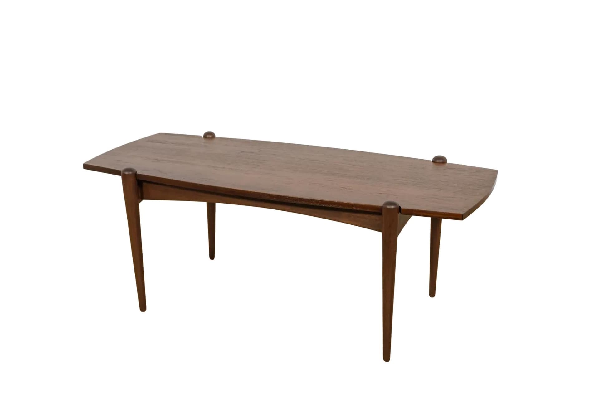 Coffee table, brown teak, Dux, Sweden, 1960s.