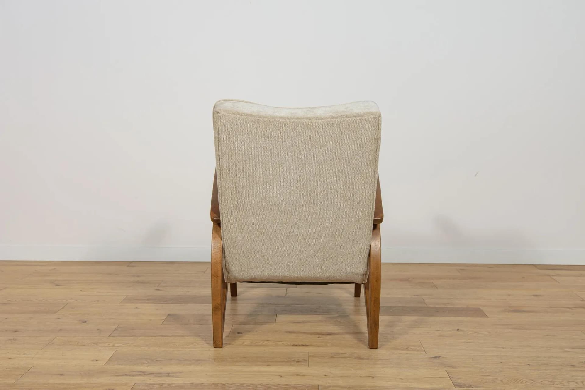 Armchair, beige, wood, by J. Halabala, Thonet, Czechoslovakia, 1930s. - 70689