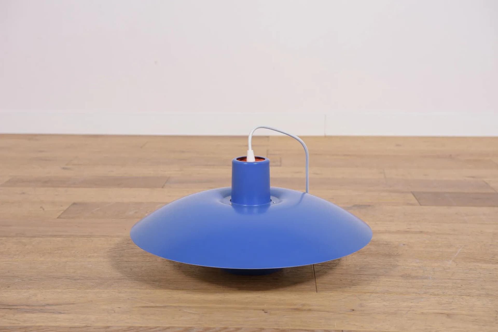 Lampa wisząca PH 4/3, metal niebieski, proj. P. Henningsen, Louis Poulsen, Dania, lata 60. - 70675