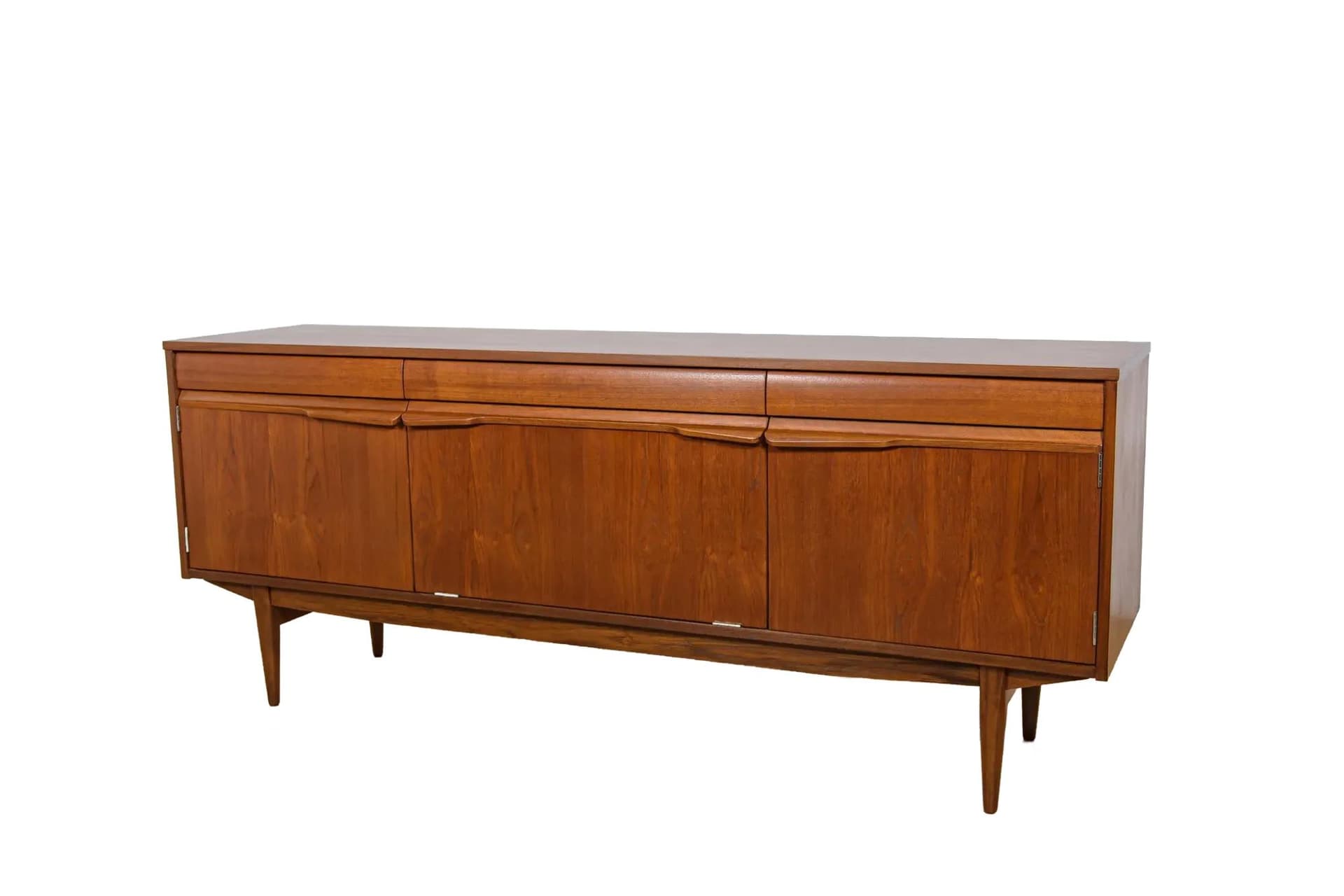 Sideboard, brown teak, United Kingdom, 1960s.