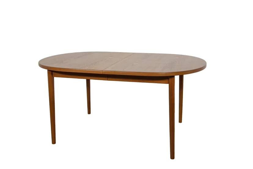 Extendable Table, brown teak, by N. Jonsson, Sweden, 1960s.