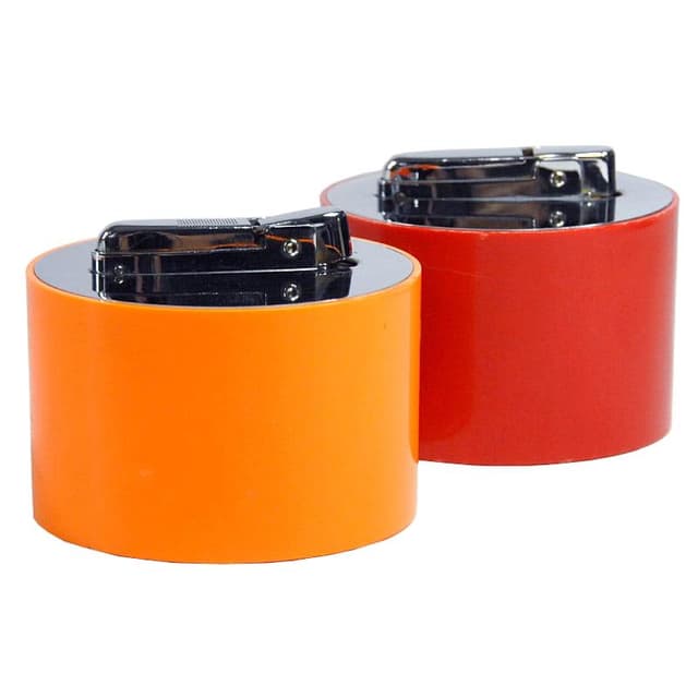 Orange Table Lighters, Space Age, 1980s - DIMENSION