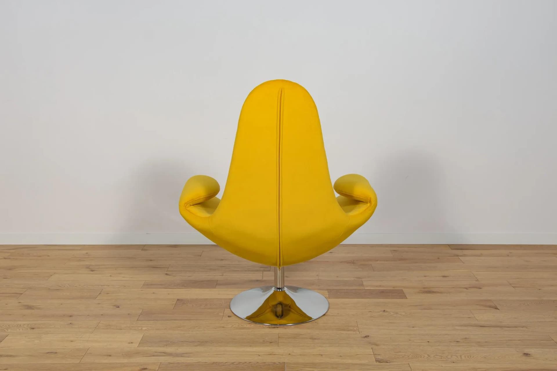 Fotel wypoczynkowy z podnóżkiem Space Age, velvet żółty, MayFame, Dania, lata 2000. - 70191