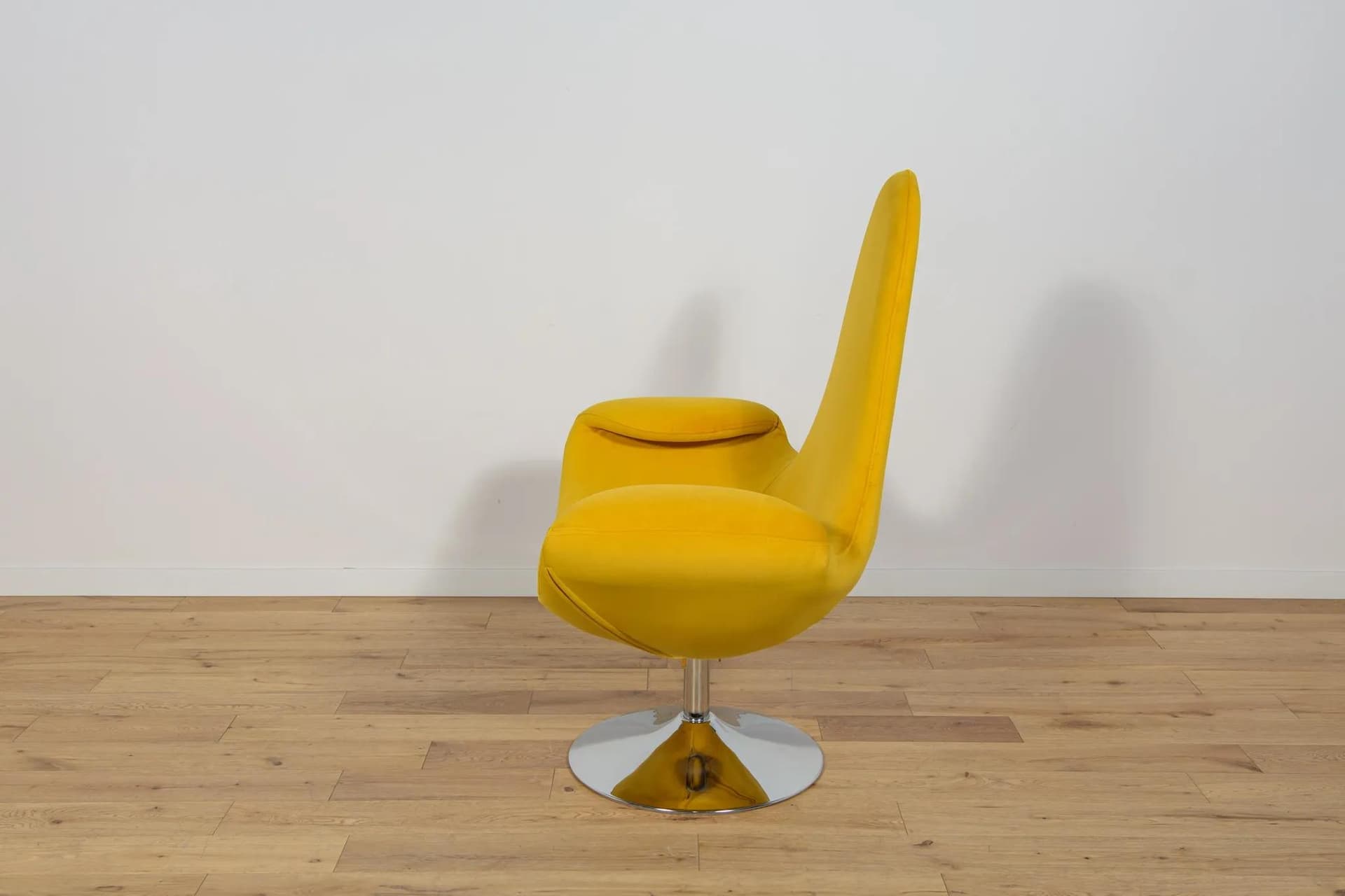 Fotel wypoczynkowy z podnóżkiem Space Age, velvet żółty, MayFame, Dania, lata 2000. - 70196