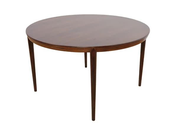 Coffee table, brown rosewood, by S. Hansen, Denmark, 1960s. - DIMENSION