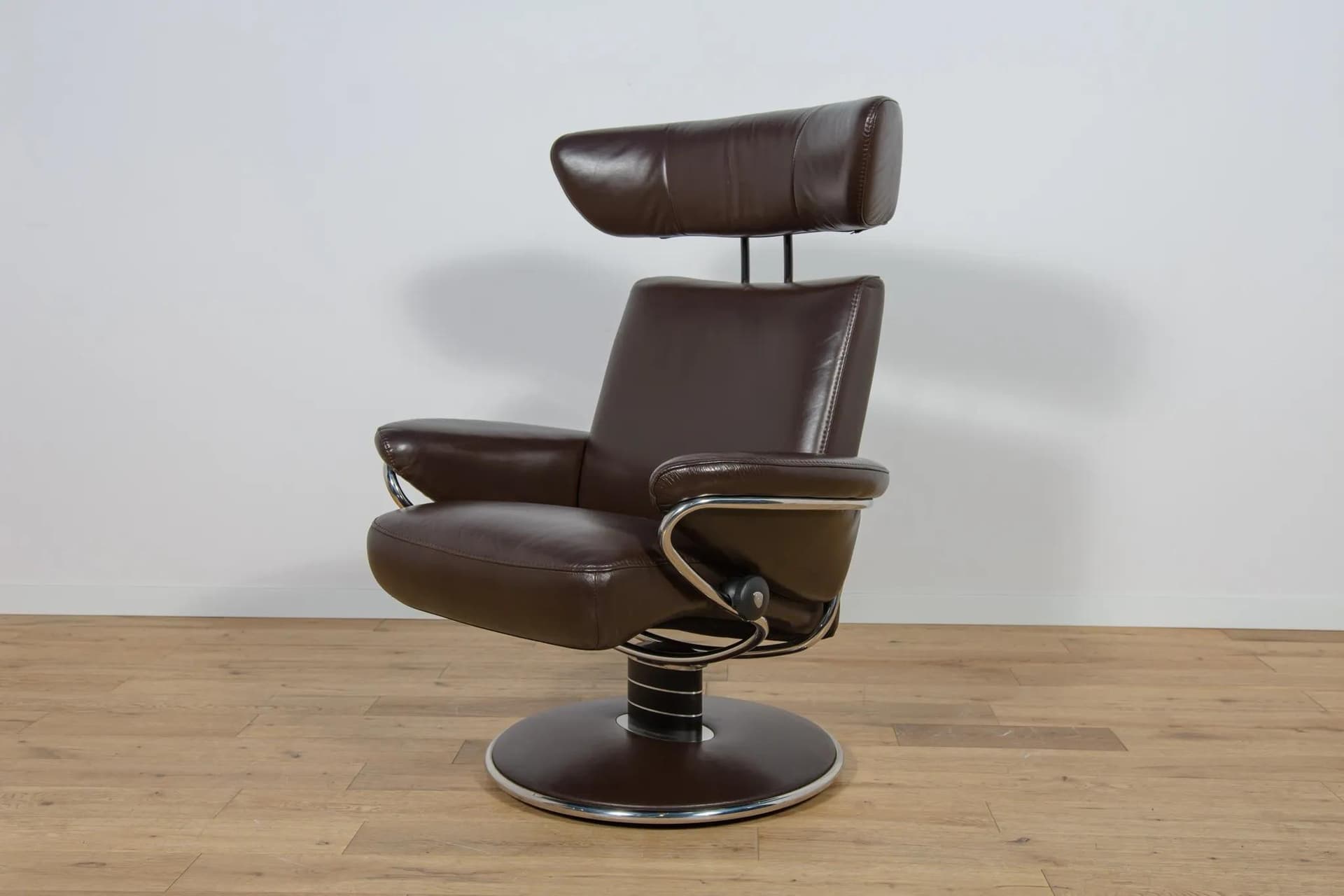 Lounge Chair with Ottoman Jazz, dark brown leather, Ekornes Stressless, Norway, 2000s - 70081