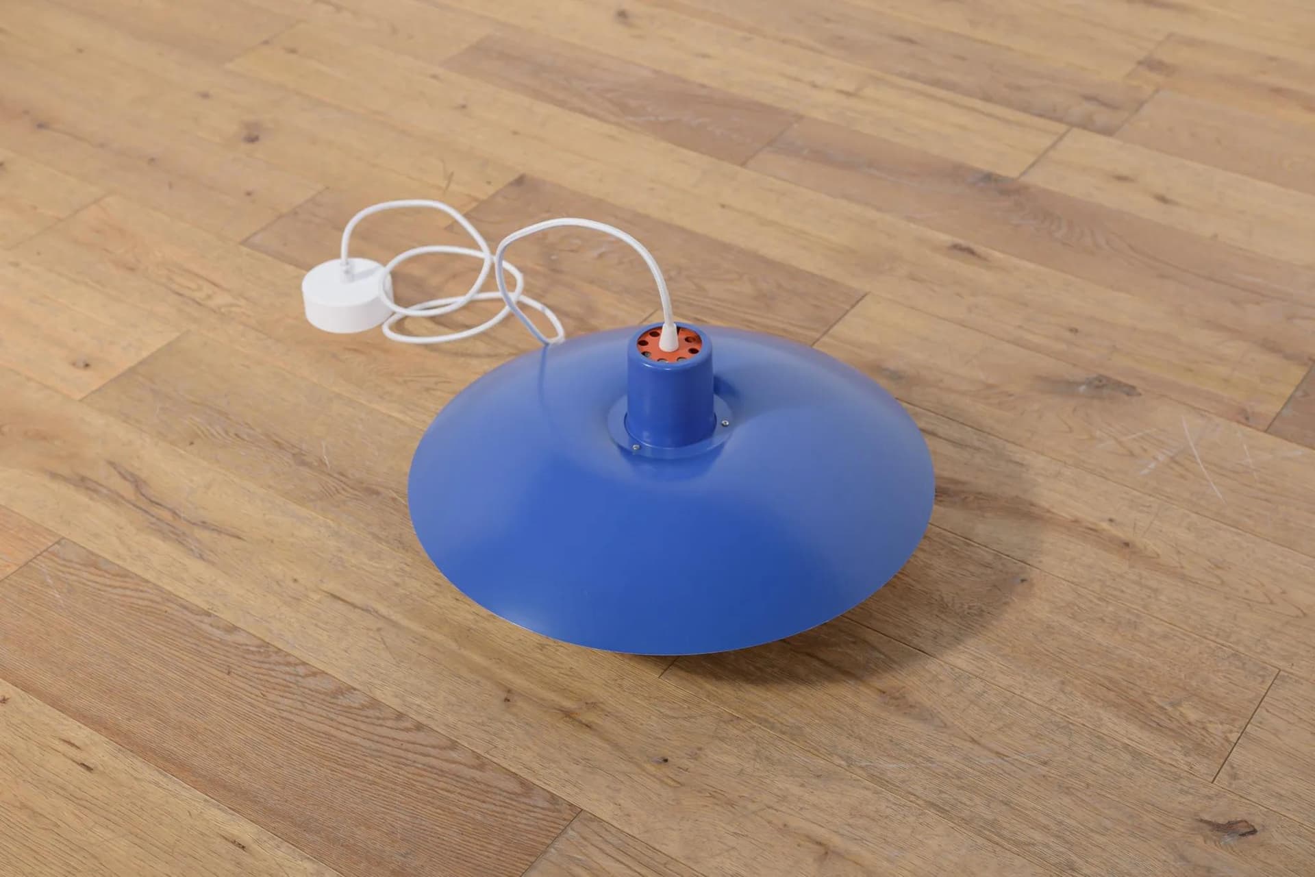 Lampa wisząca PH 4/3, aluminium niebieski, proj. P. Henningsen, Louis Poulsen, Dania, lata 60. - 69970