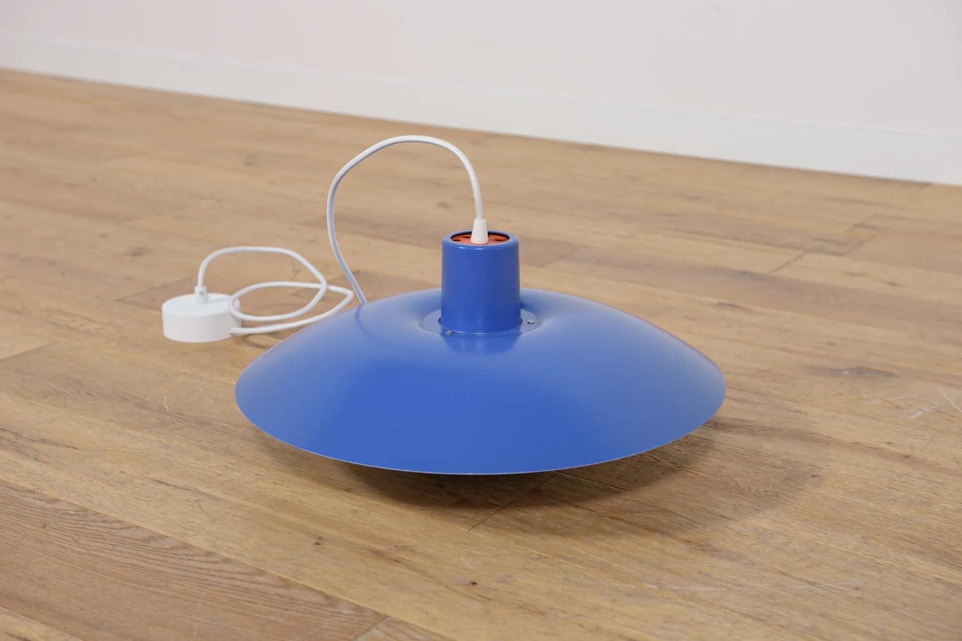 Lampa wisząca PH 4/3, aluminium niebieski, proj. P. Henningsen, Louis Poulsen, Dania, lata 60. - 69969