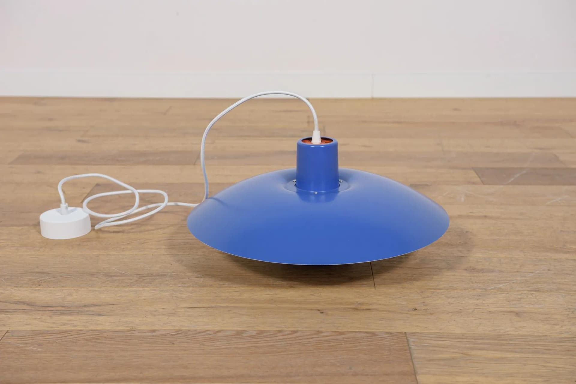 Lampa wisząca PH 4/3, aluminium niebieski, proj. P. Henningsen, Louis Poulsen, Dania, lata 60. - 69971