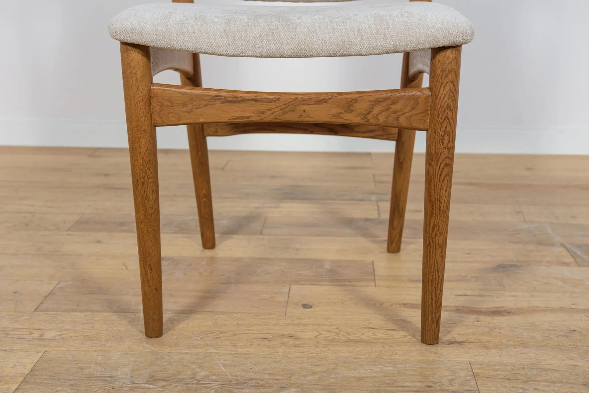 Komplet czterech krzeseł Model 171, dąb jasny krem, Slagelse Møbelværk, Dania, lata 60. - 69961