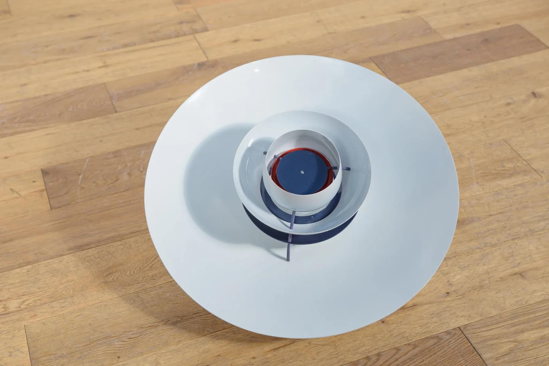 Lampa wisząca PH5, metal biały, proj. P. Henningsen, Louis Poulsen, Dania, lata 60. - 69914