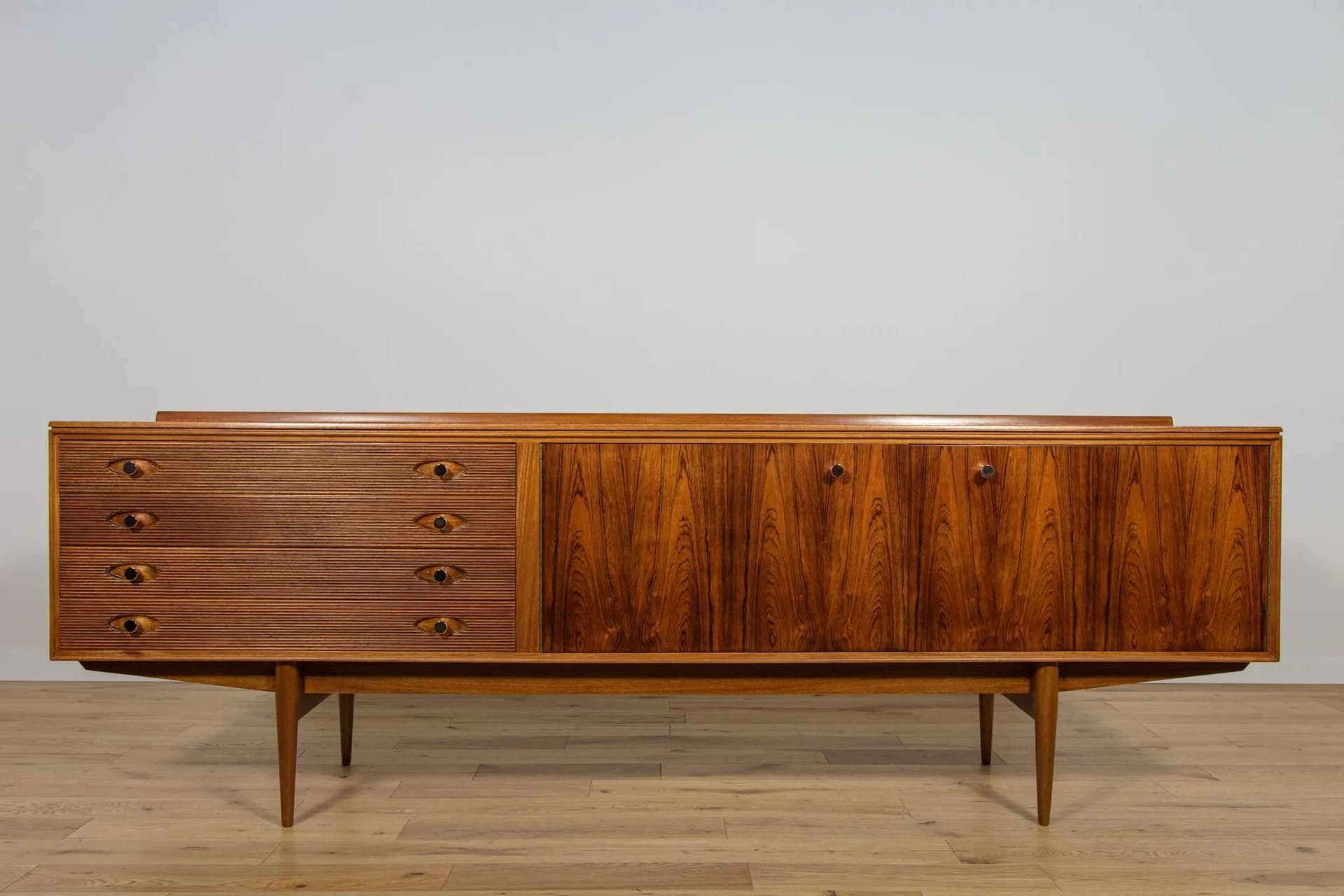 Sideboard Hamilton, dark brown rosewood, by R. Heritage, United Kingdom, 1950s. - 69797