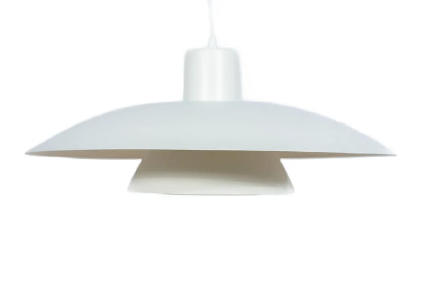 Lampa wisząca PH 4/3, metal biały, proj. P. Henningsen, Louis Poulsen, Dania, lata 60.