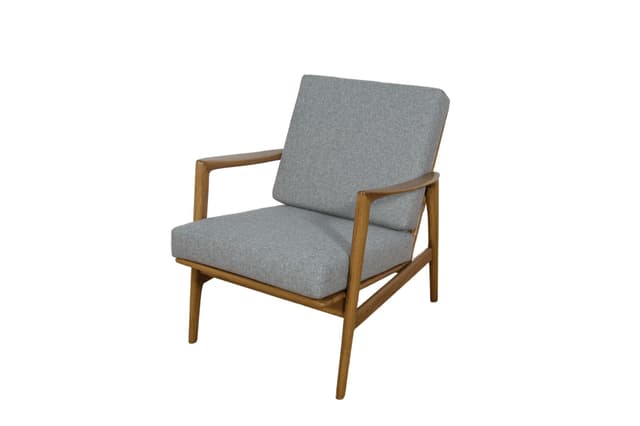 Armchair 300-139, grey, walnut beech, Swarzędzka Fabryka Mebli, Poland, 1960s. - DIMENSION