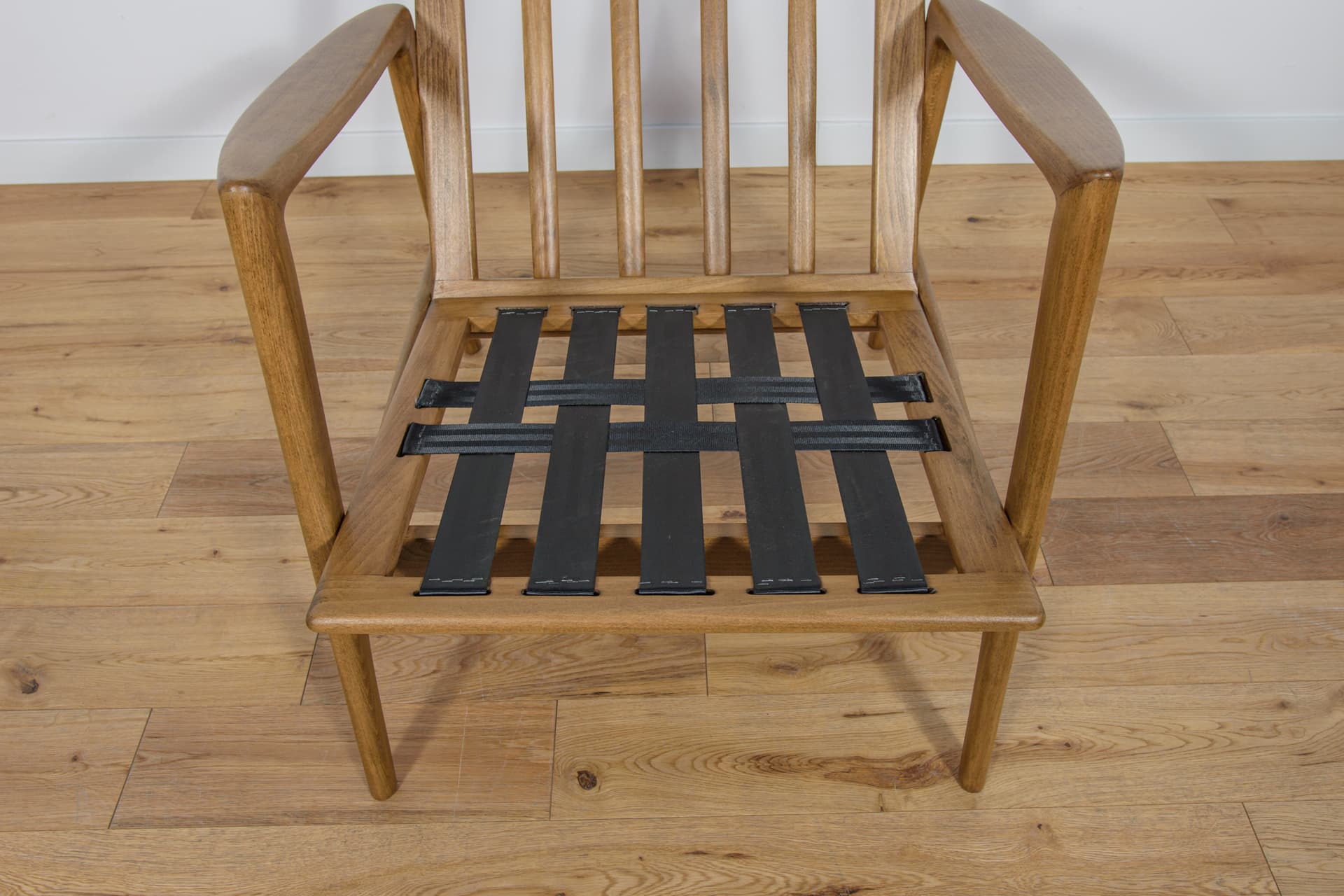 Armchair 300-139, grey, walnut beech, Swarzędzka Fabryka Mebli, Poland, 1960s. - 72618