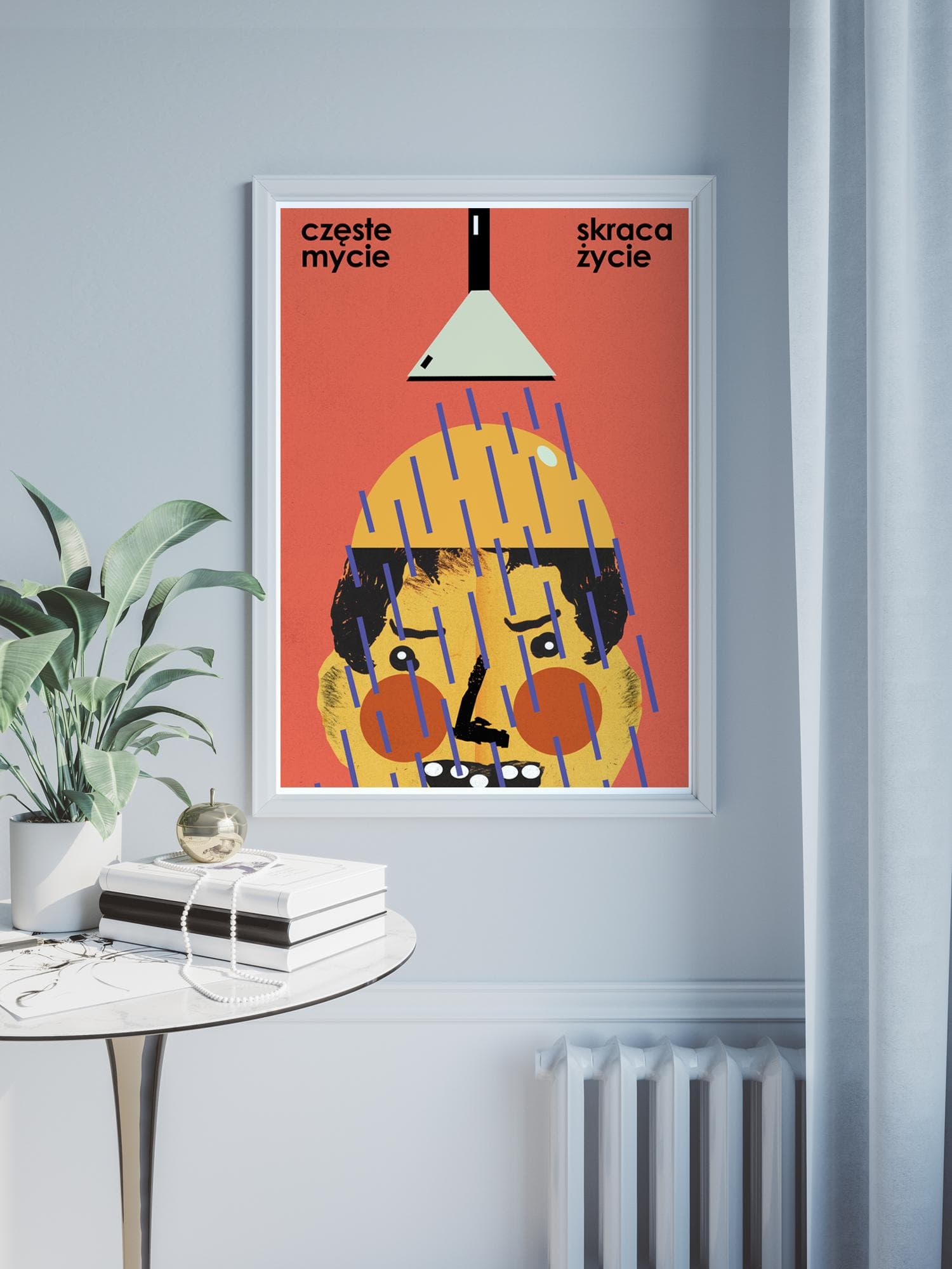 Plakat Częste mycie skraca życie, 50x70 cm, aut. J. Zasada, Jakub Zasada - 72378