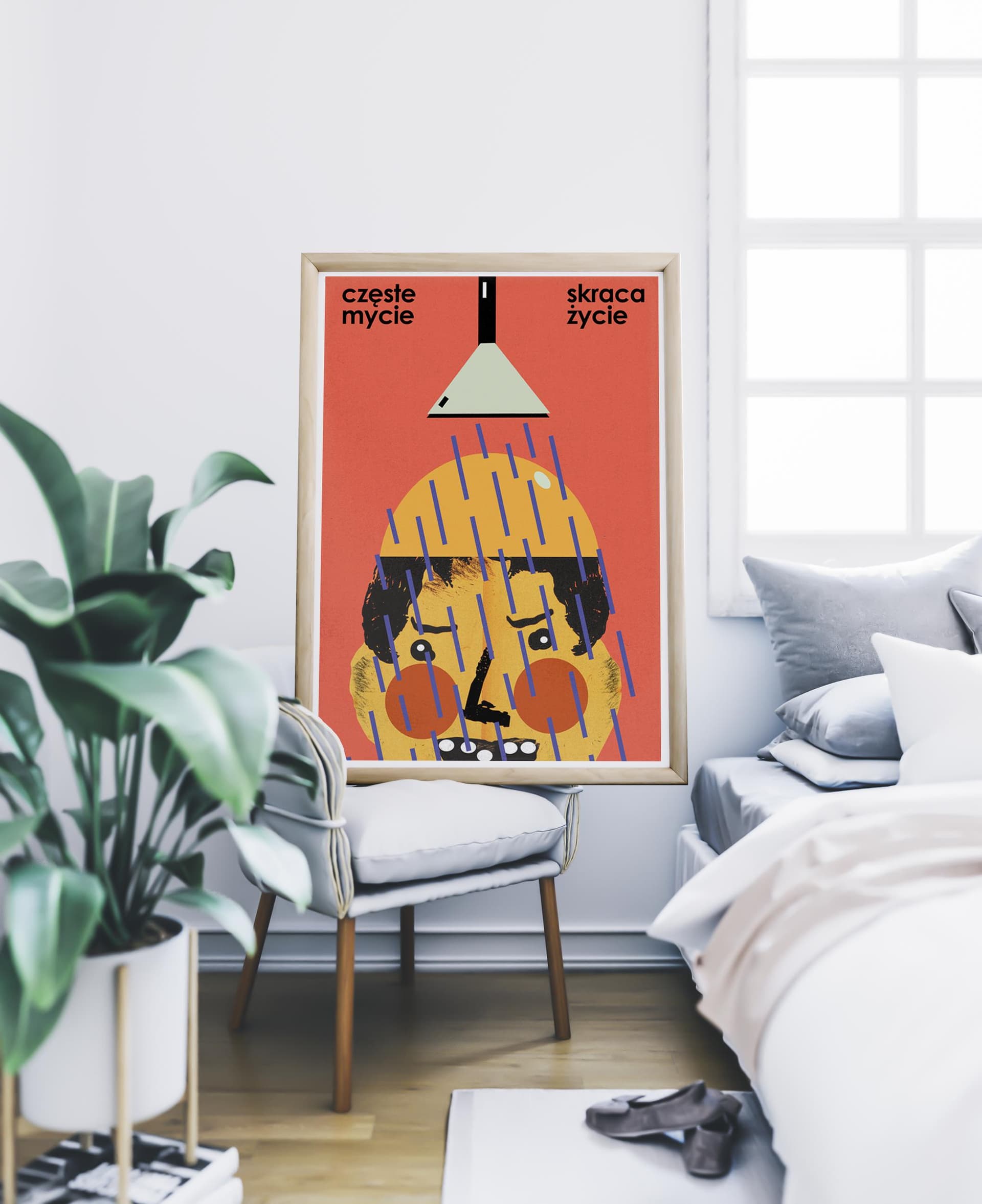 Plakat Częste mycie skraca życie, 50x70 cm, aut. J. Zasada, Jakub Zasada - 72382