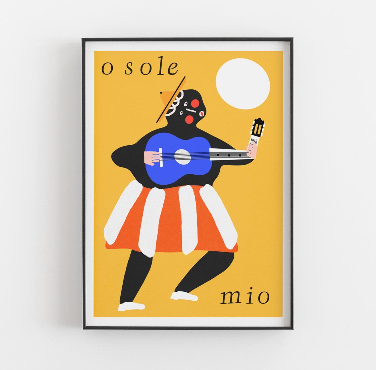 Poster O sole mio! Słońce ty moje! Kobieta z gitarą, 50x70 cm, by J. Zasada, Jakub Zasada - 72445
